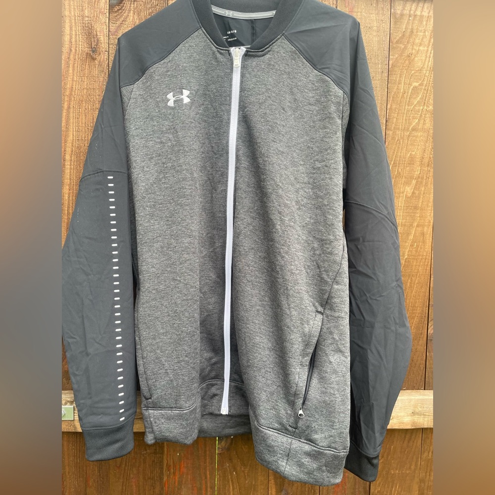 Women’s Under Armor Jacket (L) black and grey